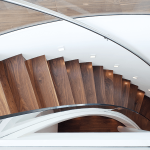 modern curved staircase