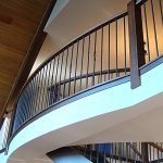 railing and ceiling in wood